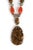 Mid 20th Century Sterling, Carnelian & Tiger Eye Beads Carved Pendant Necklace For Sale - Image 4 of 9