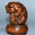 Pair of Carved Boxwood Guardian Lions – 3" Foo Dog Figures With Pedestals For Sale In Los Angeles - Image 6 of 9