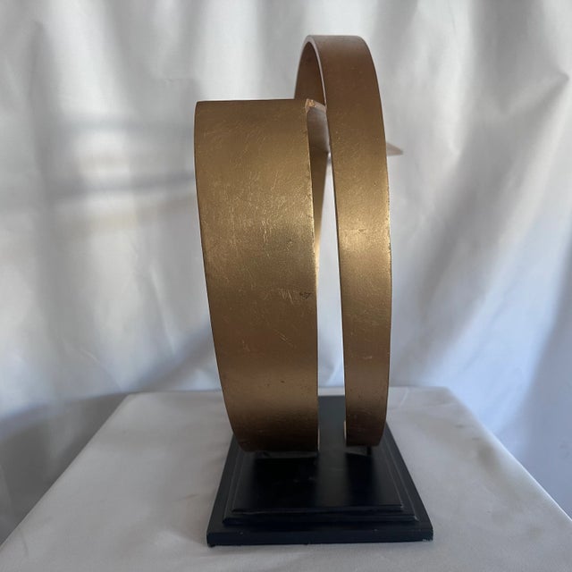 Contemporary Arteriors Home Nasher Gold Lead and Iron Abstract Sculpture For Sale - Image 3 of 7