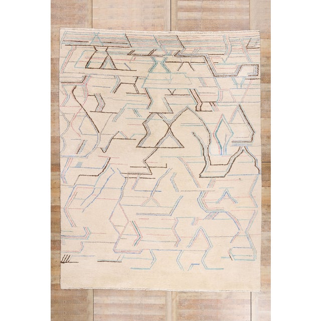 Organic Bauhaus Moroccan Rug, 10'05 X 13'01 For Sale - Image 10 of 10