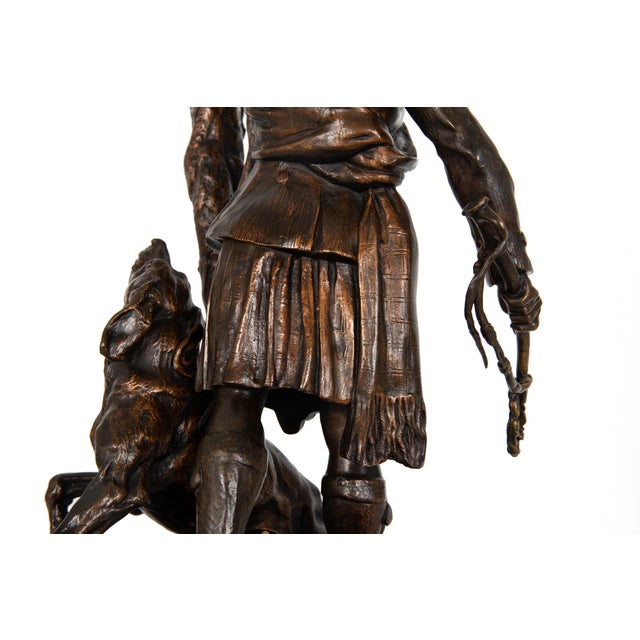 French Antique Bronze Sculpture “Scottish Hunter”, Pierre Jules Mene Ca. 1900 For Sale - Image 15 of 18