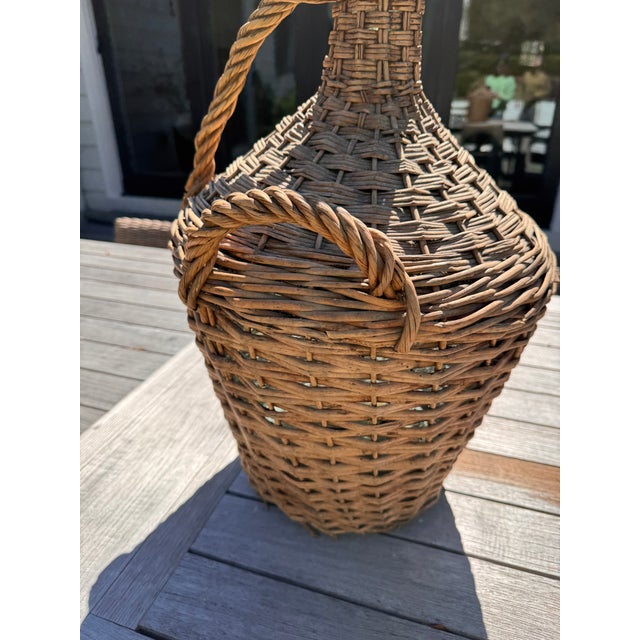 Late 19th Century Mid 20th Century French Wicker Demijohn For Sale - Image 5 of 10