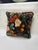Traditional Vibrant Printed Velvet Floral Accent Pillow For Sale - Image 3 of 3