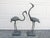 Pair of Bronze Garden Cranes For Sale - Image 9 of 11