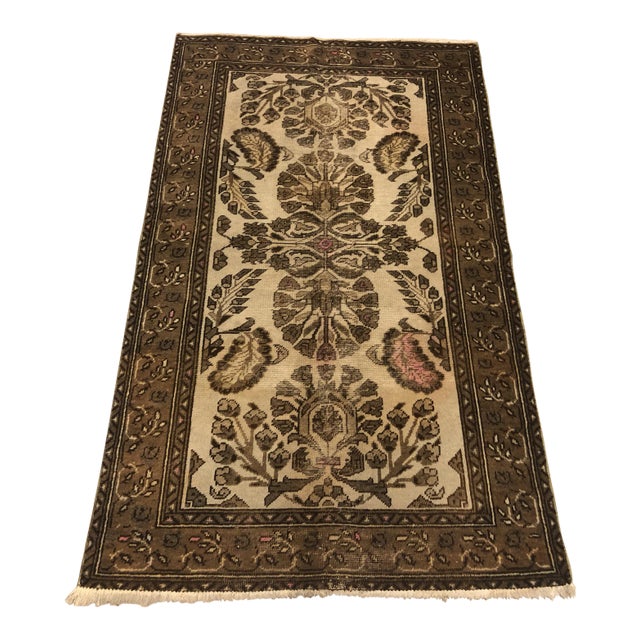 Turkish Handmade Vintage Rug- 3′5″ × 5′10″ For Sale