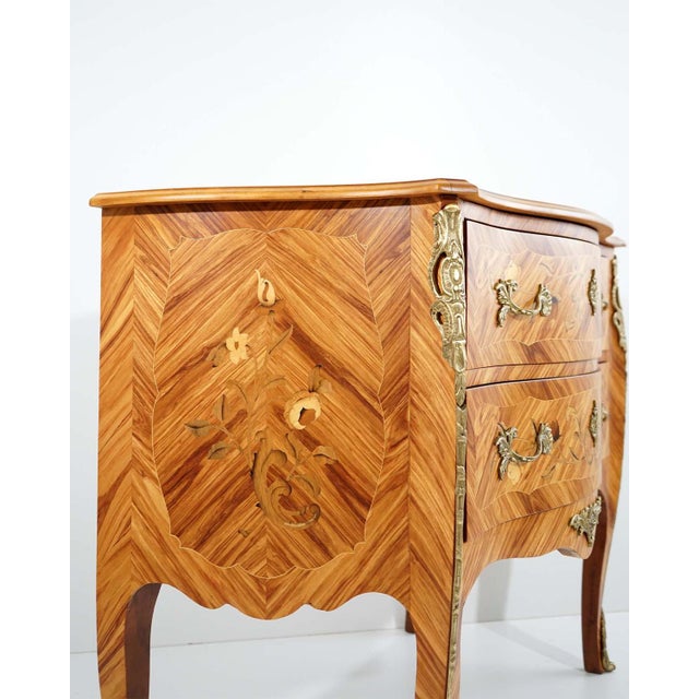 Wood Antique French Louis XV Style Chest of Drawers, 1920s For Sale - Image 7 of 12