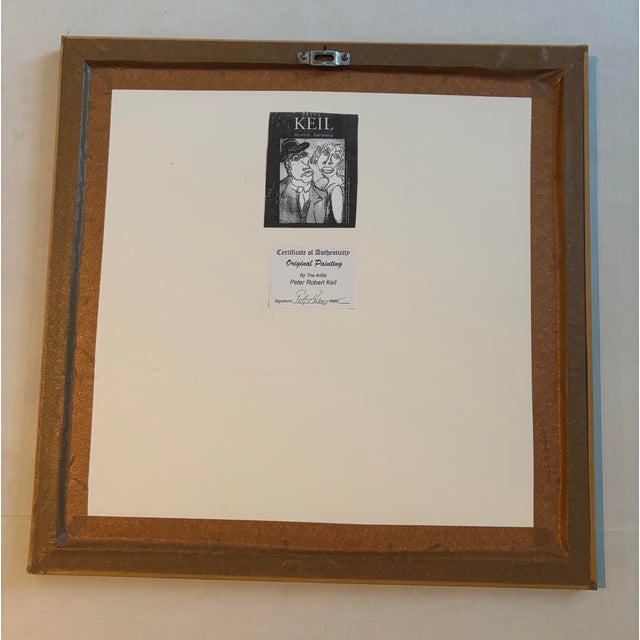 Peter Keil Peter Keil Abstract Portrait Painting, Framed For Sale - Image 4 of 5
