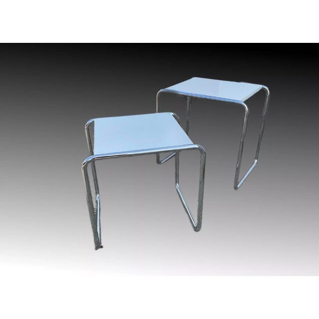Bauhaus B 9A and B Side Tables by Marcel Breuer for Thonet, Set of 2 For Sale - Image 14 of 18