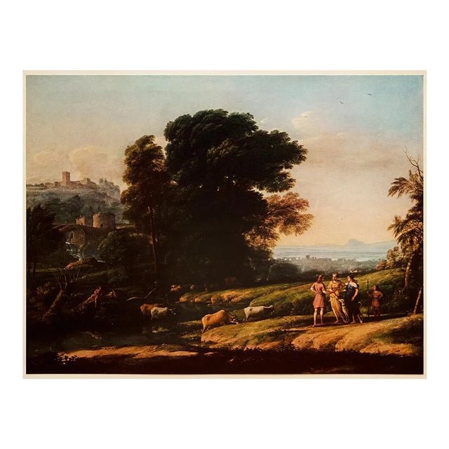 1955 After Claude Lorrain "The Reconciliation of Cephalus and Procris", Vintage Full-Color Print For Sale