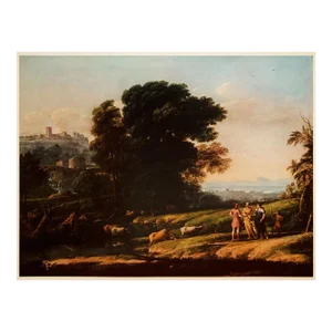 1955 After Claude Lorrain "The Reconciliation of Cephalus and Procris", Vintage Full-Color Print