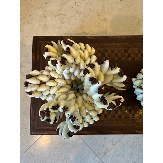 Shell Vintage 1970’s Seashell Candleholders - A Pair For Sale - Image 7 of 11