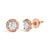 Elegant and timeless, these gorgeous tarnish resistant 14 Karat rose gold plated 92.5% sterling silver stud earrings...