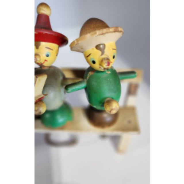 Vintage Scandinavian Hand Carved Folk-Art Wine / Bar Set - 4 pcs For Sale - Image 4 of 6