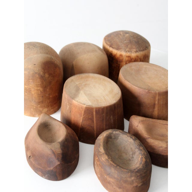 Collection of 8 Early 20th Century Wooden Millinery Hat Blocks For Sale - Image 10 of 17