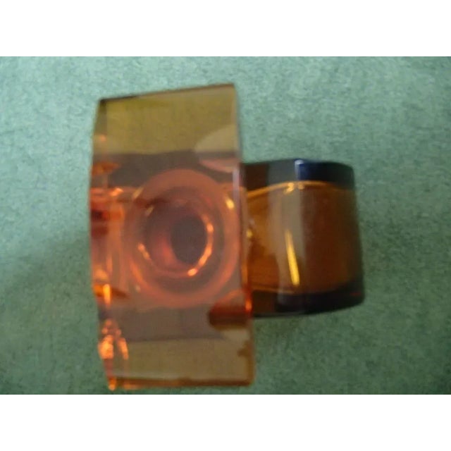 Art Deco Dressing Table Set Box & Brown Glass Perfume Bottle, 1930s, Set of 2 For Sale - Image 14 of 18