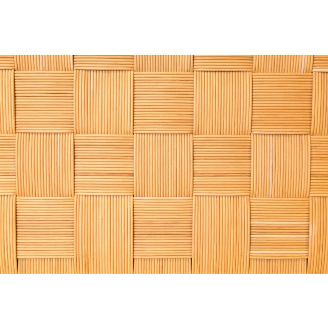 Rare Vintage John Hutton for Donghia Block Island Woven Rattan Sofa For Sale - Image 9 of 11