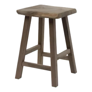 Live Edge Counter Stool Walnut Wood, Natural