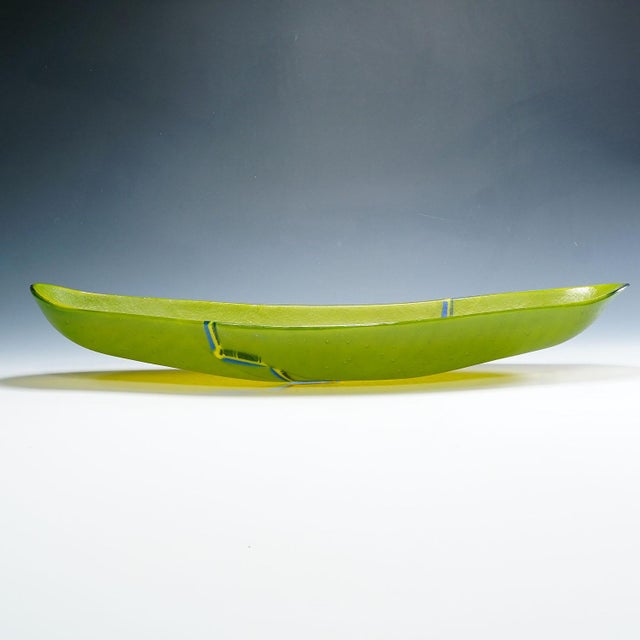 Large Art Glass Centerpiece by Studio Glass Artist Horst Stauber 1994 For Sale - Image 6 of 9