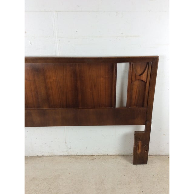 Kent Coffey Mid Century Modern Walnut Twin Headboard by Perspecta From Kent Coffey For Sale - Image 4 of 18