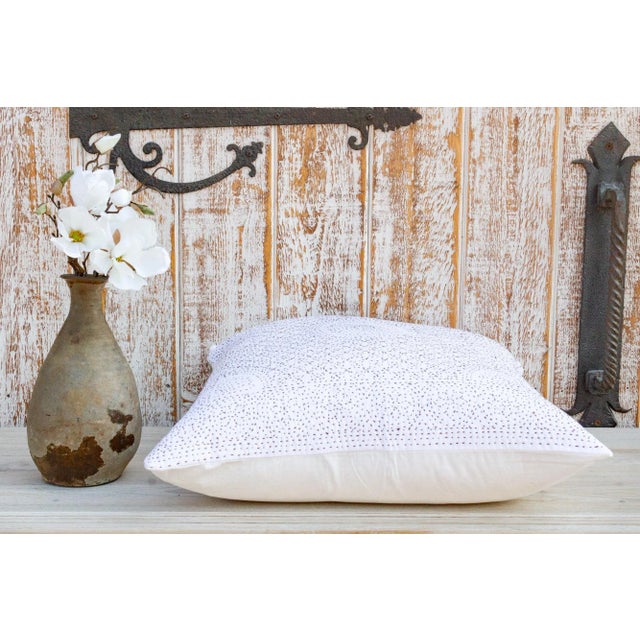 Rust Filanan Kantha Euro Pillow For Sale In Los Angeles - Image 6 of 9