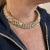 Vintage Tiffany & Co. Vannerie Diamond Sapphire Basket Weave Yellow Gold Necklace For Sale - Image 16 of 17