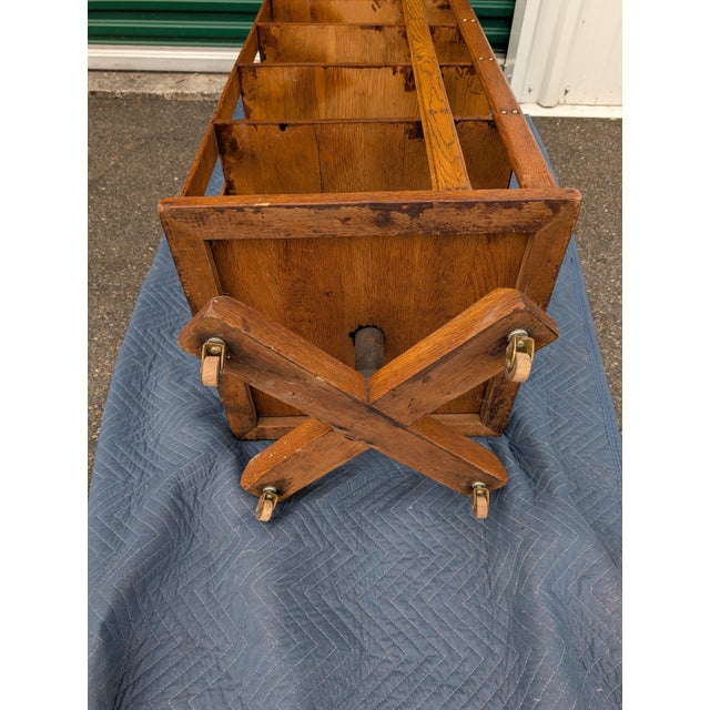 Antique John Danner Oak Five-Tier Revolving Bookcase, Canton Ohio For Sale - Image 15 of 18