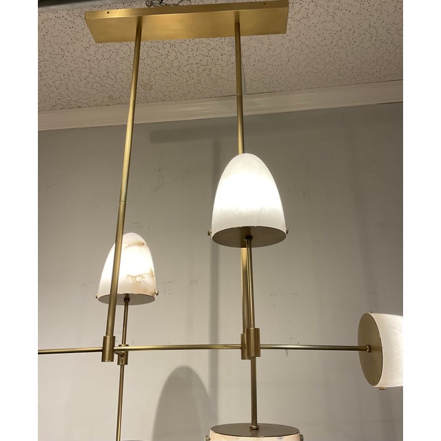 Arteriors Home Arteriors Modern Alabaster Alazani Chandelier For Sale - Image 4 of 5