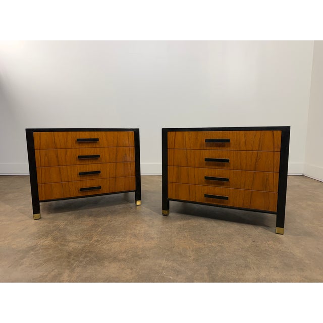 Mid 20th Century Pair of Harvey Probber Ebonized Wood and Brass Nightstands or Side Tables For Sale - Image 16 of 18