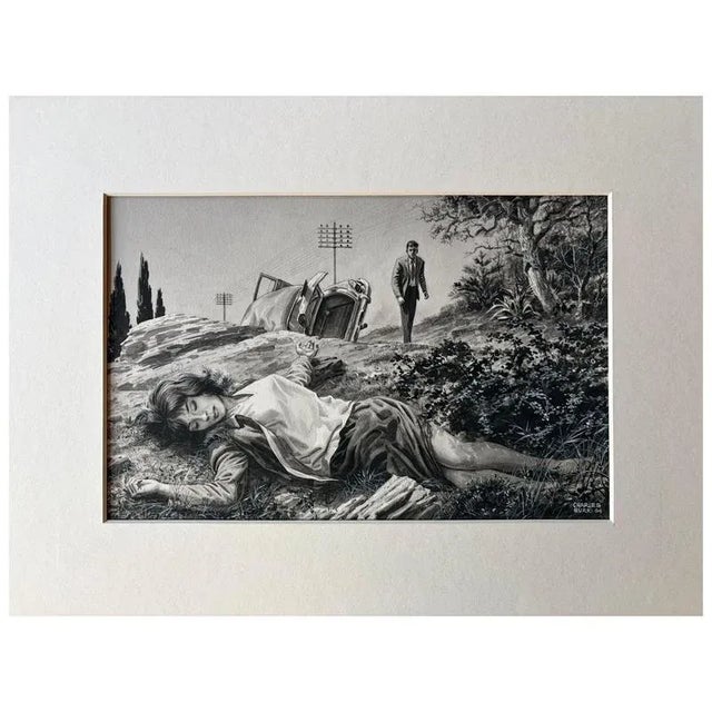Charles Burki, The Accident Original Noir, 1964, Paper For Sale - Image 9 of 9