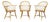 Windsor Armchairs in Oak, Set of 3 For Sale