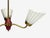 1950s Swedish Modern, Three-Light Pendant Light, Brass, Wood, Glass For Sale - Image 10 of 11