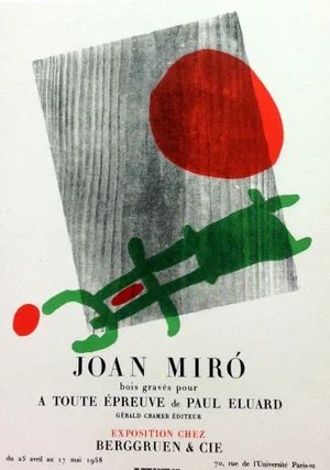 1959 Joan Miro Lithograph 55 a Toute Epreuve Mourlot