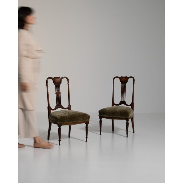 Wood 19th Century France Hepplewhite Brown Wood Lounge Chair For Sale - Image 7 of 10