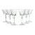 1950s Etched Flower Cordial Liquor Wine Glasses - Set of 6 For Sale