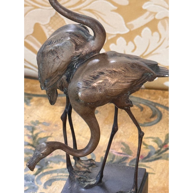 Metal 19th Century Bronze Flamingos by Franz Mazura For Sale - Image 7 of 9