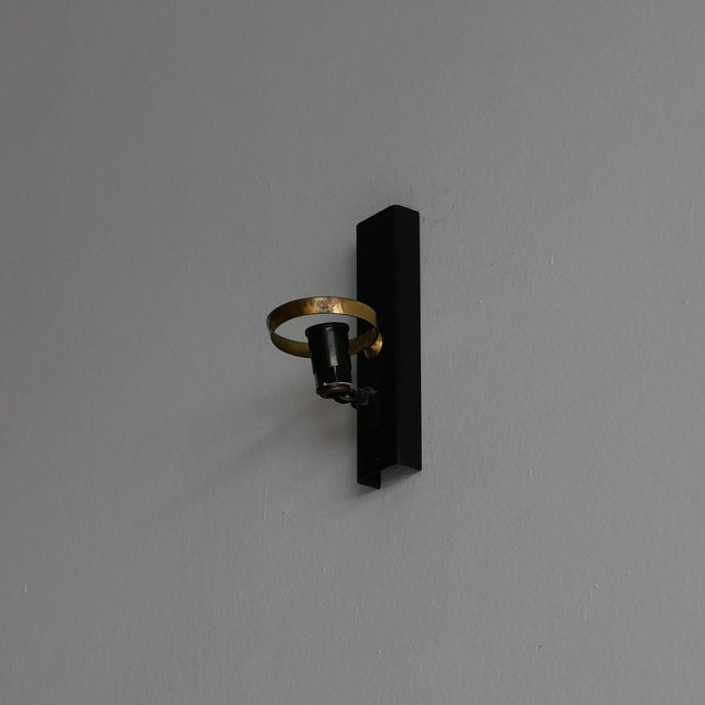 Wall Light in Acrylic Glas and Brass, 1950, Set of 2 For Sale - Image 9 of 11