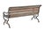 Vintage Anglo-Indian Painted Teakwood and Cast-Iron Garden Bench For Sale - Image 4 of 4