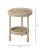 This accent table was created with nautical white rope and rattan lined shelves to evoke a coastal lifestyle.