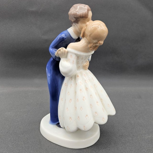 The First Kiss Figurine in Porcelain by Claire Weiss for Bing & Grøndahl, 1950s, in Flawless conditions. Designed 1950 to...