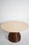 Round Dining Table in Rattan and Travertine, 1970s For Sale - Image 4 of 6