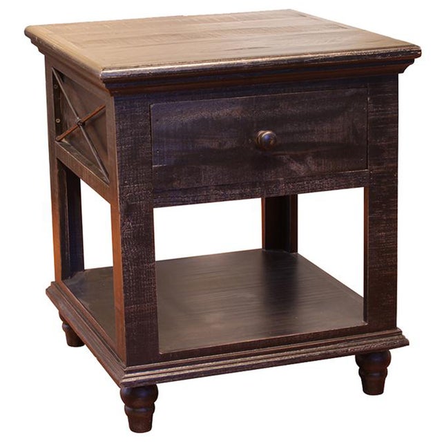 Discontinued Greenview Charcoal End Table For Sale - Image 9 of 10