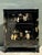 Mid-Century Modern Vintage Black Lacquered Chinoiserie Dry Bar For Sale - Image 3 of 12