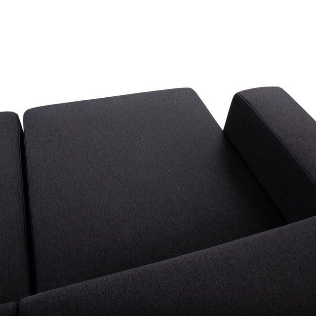 Andy Fabric Three-Seater Grey Anthracite Sofa with Manual Function from B&B Italia / C&B Italia For Sale - Image 10 of 16
