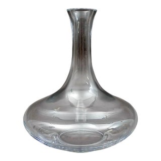 Mid 20th Century Christofle France Crystal Wine Decanter For Sale