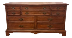 Vintage Davis Cabinet Company Traditional French County Style Walnut Dresser