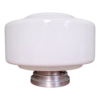 Large Art Deco Phililite Series Ceiling Light in White Opaline Glass from Philips, 1930s For Sale