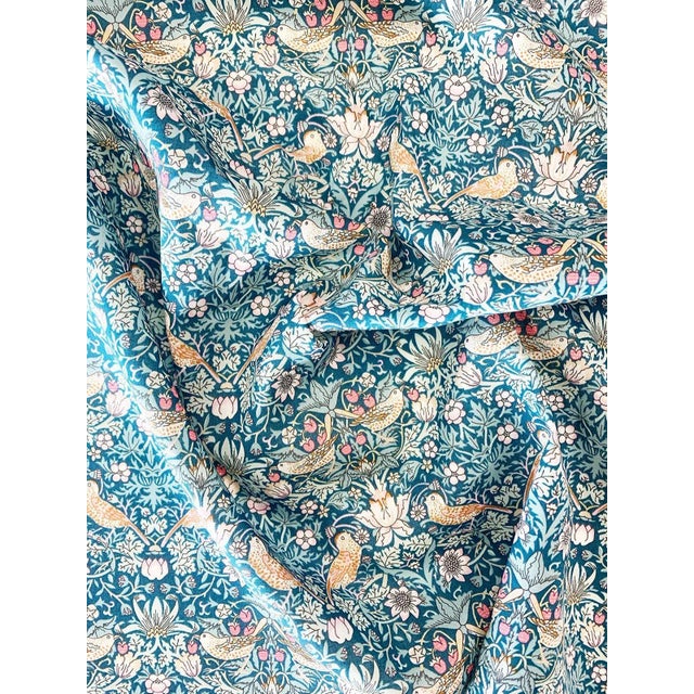 English Oxford Pillowcase Made With Liberty Fabric Strawberry Thief For Sale - Image 3 of 5