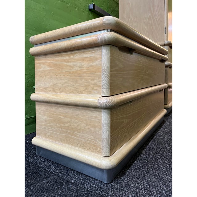 Mid-Century Modern Jay Spectre 2 Drawer Chest of Drawers, 1980s Signed For Sale - Image 3 of 9