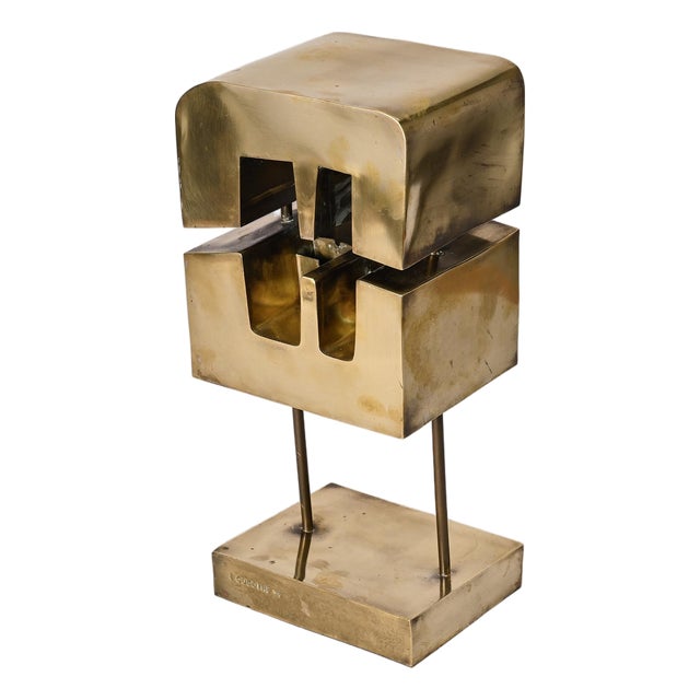 Lyse Oudoire, Brass Sculpture, 1970s, Brass For Sale
