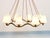 Large Viennese Modernism Curved Brass Wave Chandelier by Hugo Gorge, 1940s For Sale - Image 9 of 18